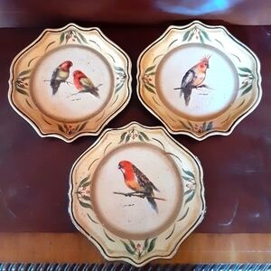 Julie Ueland Bird Dinner Plates Set of 3